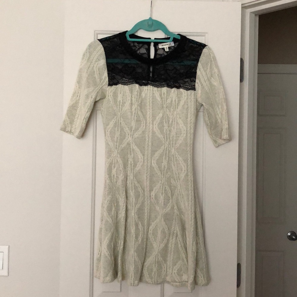 Cream dress with lace